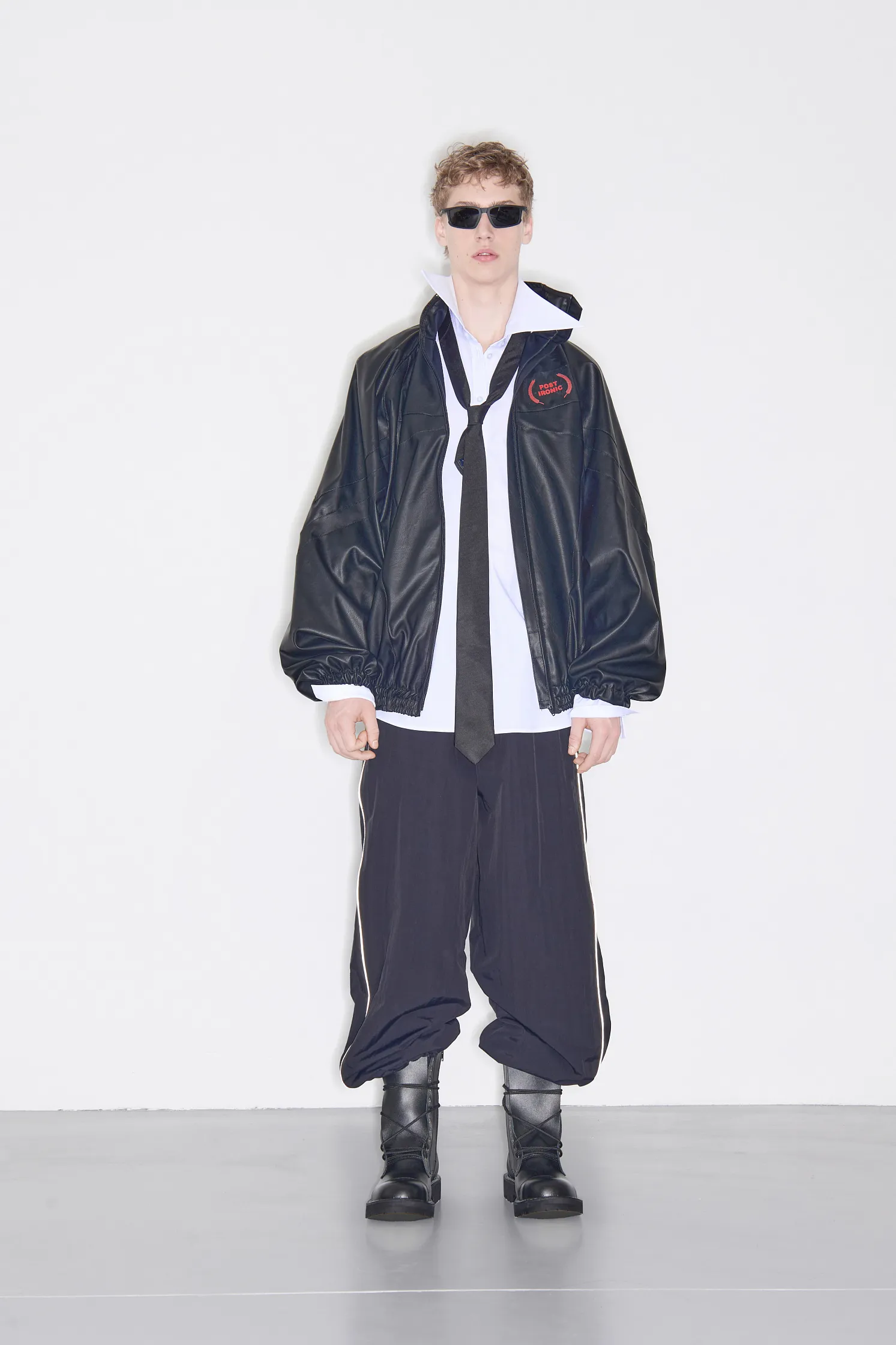 Куртка-олимпийка из экокожи 