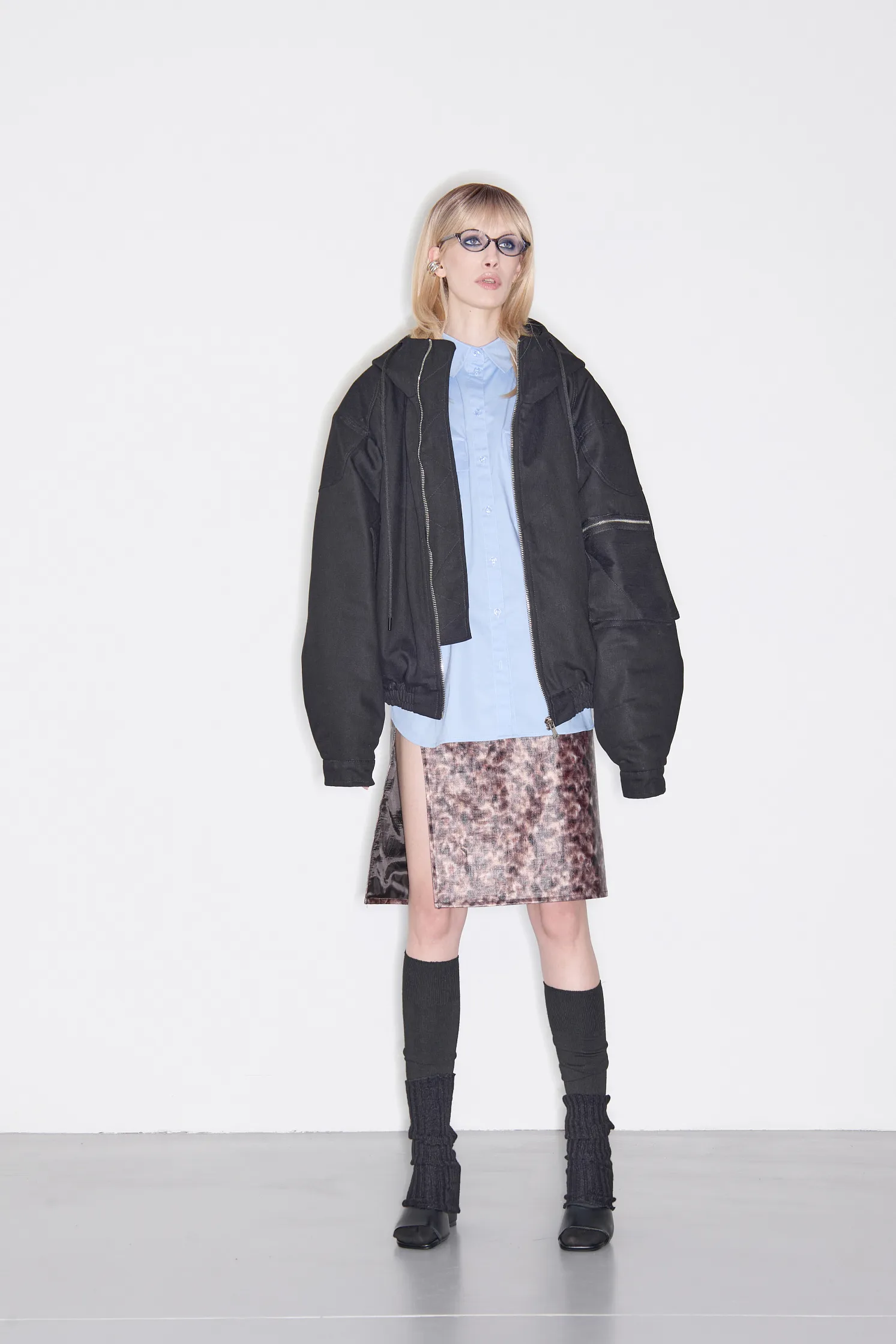 Куртка джинсовая 
с оранжевой подкладкой 