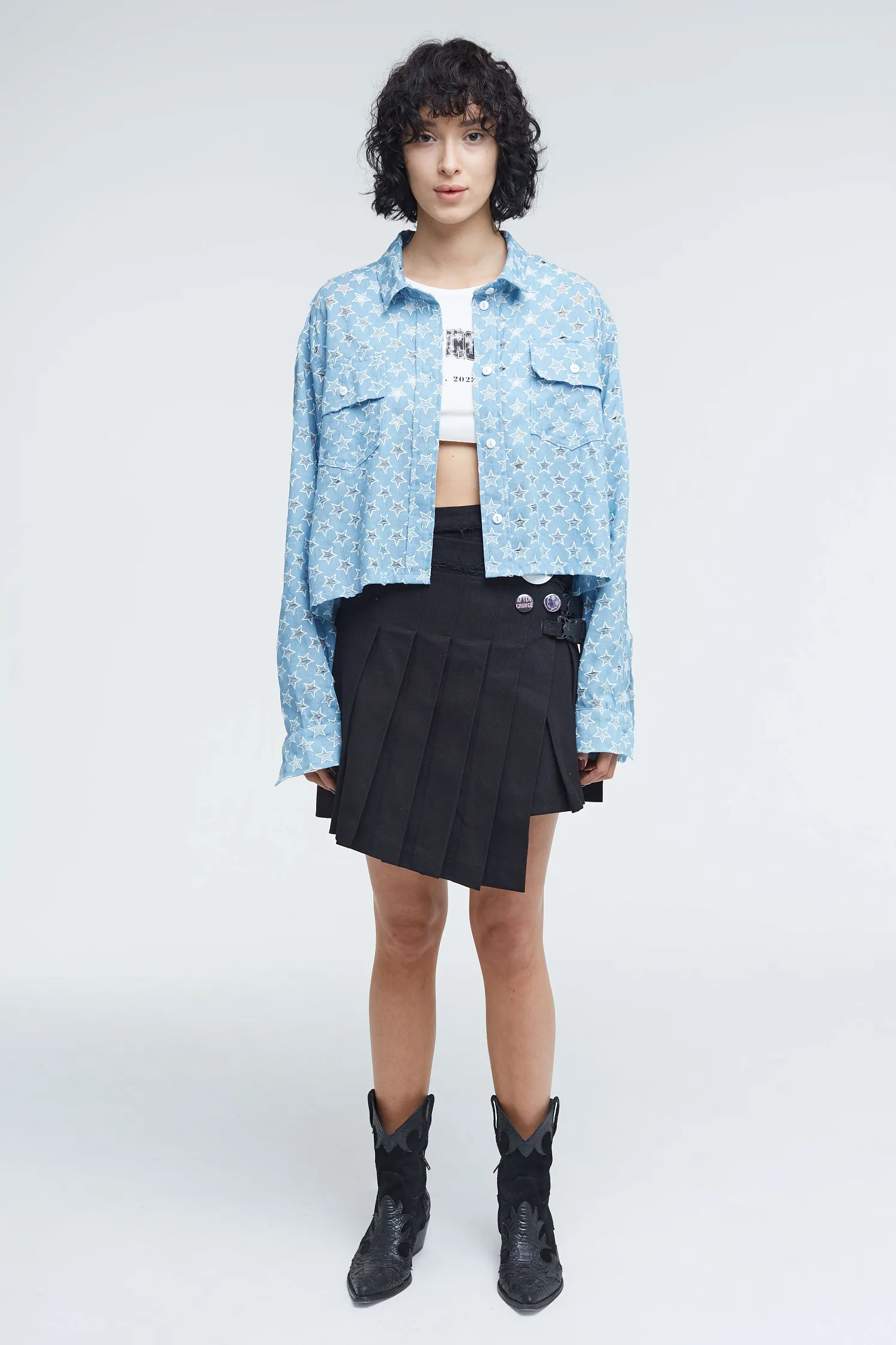Рубашка кроп Post Ironic Stars 