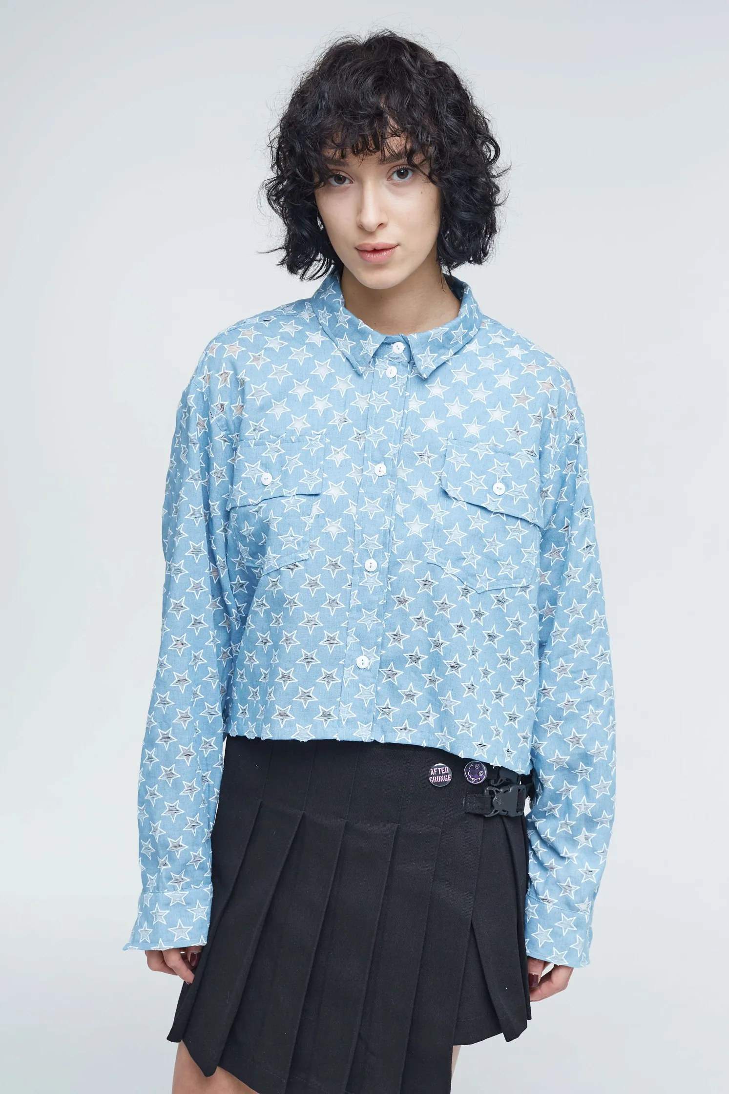 Рубашка кроп Post Ironic Stars 