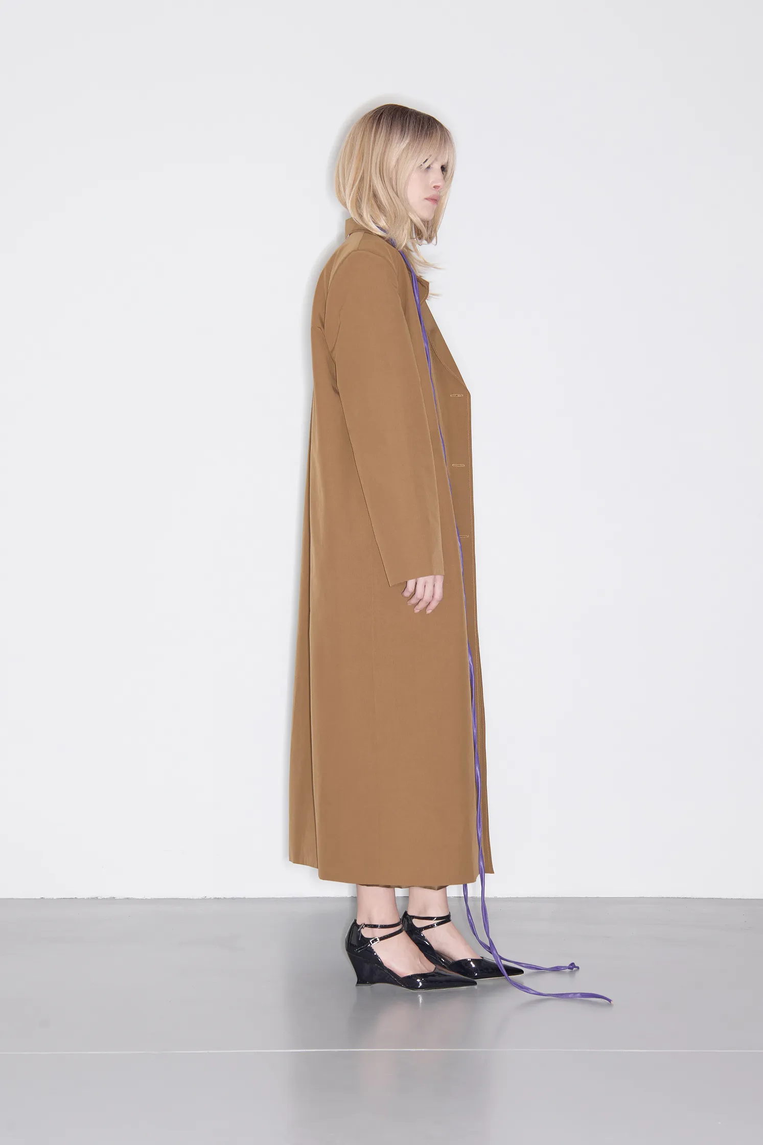 Тренч с английским воротником 