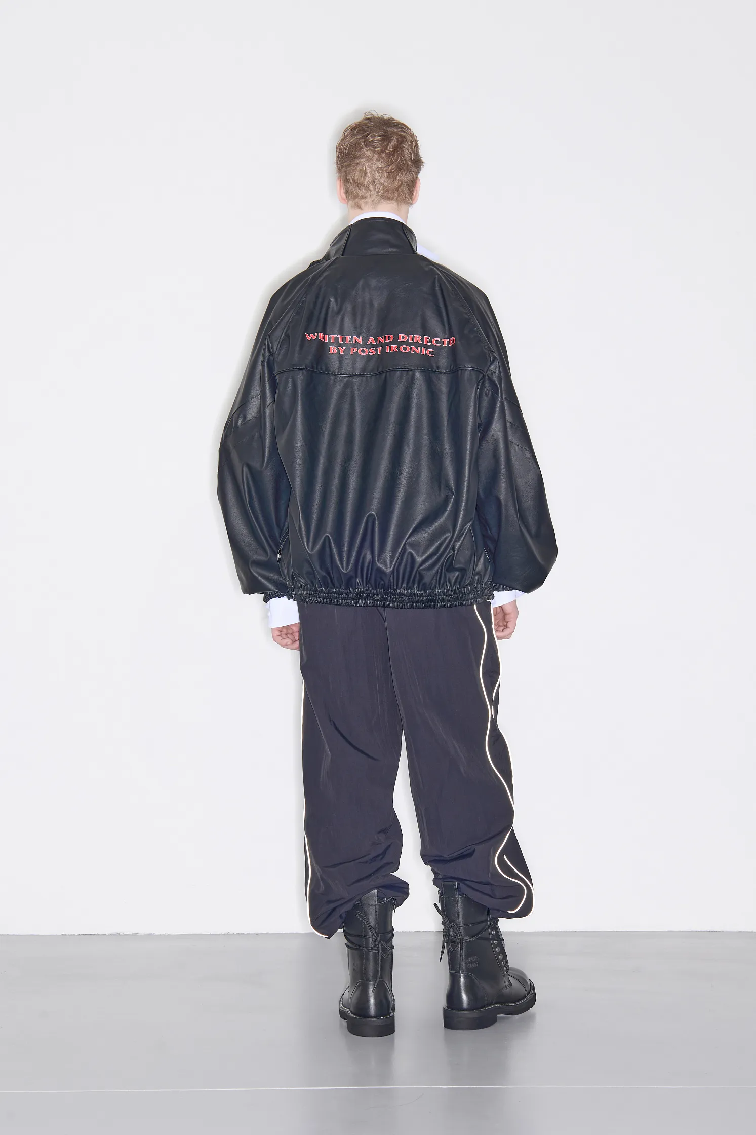 Куртка-олимпийка из экокожи 